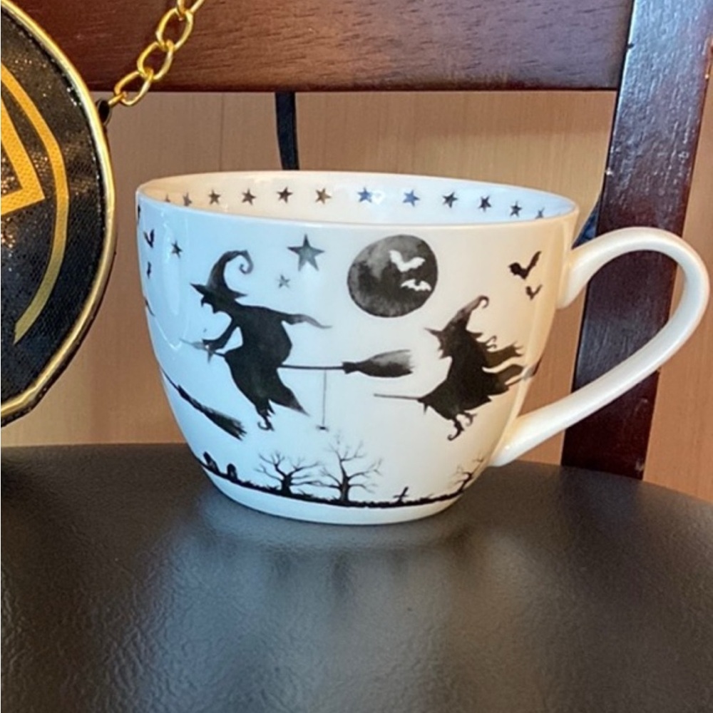 Witch Themed Black and White mug